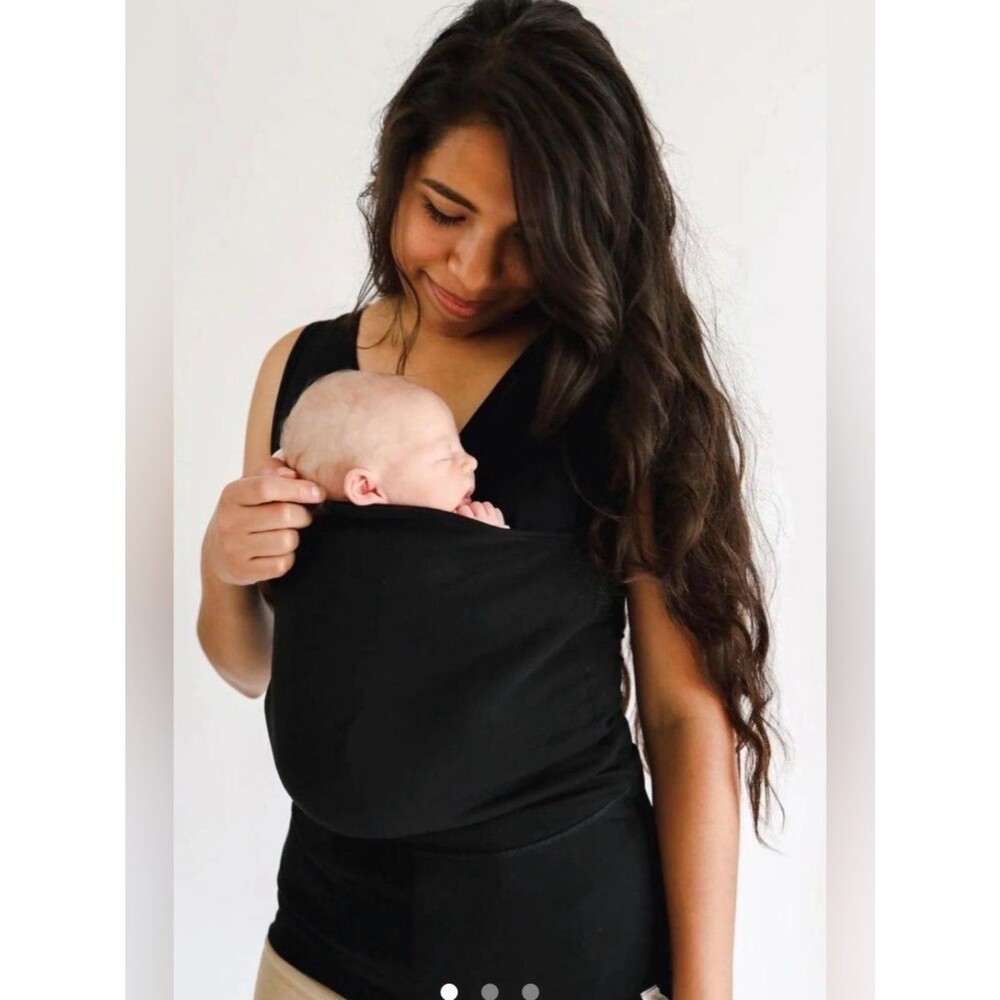 Lalabu Soothe Shirt Babywearing Nursing Tank Black Large Built In Carrier Top